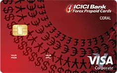 ICICI Bank Forex Prepaid Card Visa Corporate